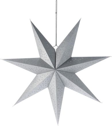 Christmas Decoration, gwiazda dekoracyjna, wisząca papierowa, srebrna, 75 cm