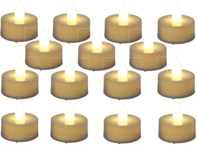 Christmas Decoration, zestaw świeczek tealight LED, 15 szt.