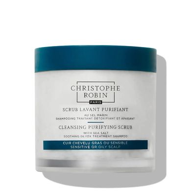 Christophe Robin, Cleansing Purifying, scrub With Sea Salt, detoksykujący szampon złuszczający do przetłuszczającej się skóry głowy, 250 ml