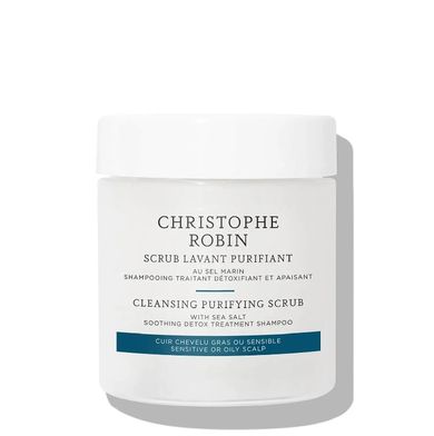 Christophe Robin, Cleansing Purifying, scrub With Sea Salt, detoksykujący szampon złuszczający do przetłuszczającej się skóry głowy, 75 ml