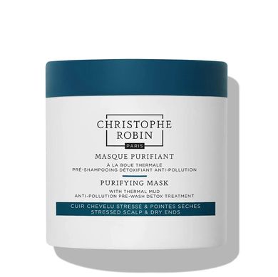 Christophe Robin, Purifying Mask With Thermal Mud, detoksykująca maska przed myciem włosów, 250 ml