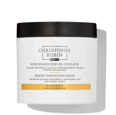 Christophe Robin, Shade Variation Mask, odżywcza kremowa maska odświeżająca kolor włosów, Golden Blonde, 250 ml