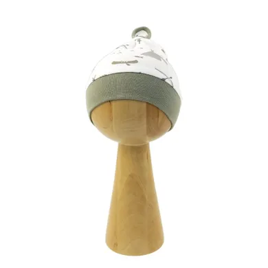 Chustka chłopięca na głowę, biało-zielona, Nicol