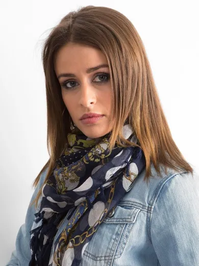 Chustka damska, granatowa, Factory Price