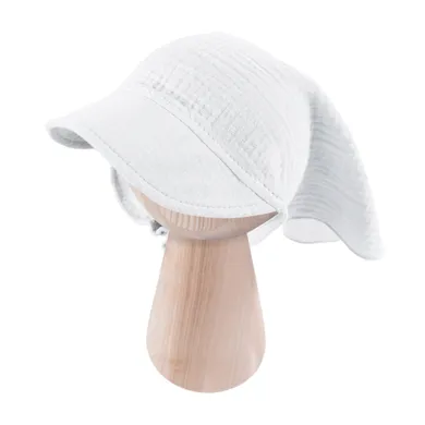 Chustka na głowę dziecięca, muślinowa, biała, Eevi