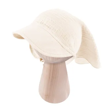 Chustka na głowę dziecięca, muślinowa, ecru, Eevi