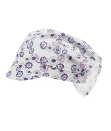 Chustka na głowę dziewczęca, biała, kwiatki, Döll