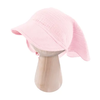 Chustka na głowę dziewczęca, muślinowa, jasnoróżowa, Eevi