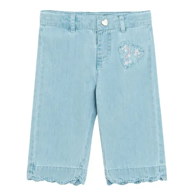 Cienkie spodnie jeansowe z haftem Cool Club