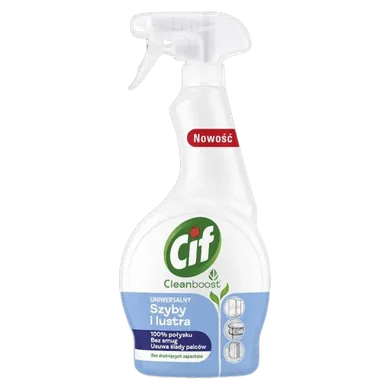 Cif, Cleanboost, uniwersalny płyn do szyb i luster, 500 ml