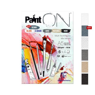 Clairefontaine, Paint On Denim, szkicownik, A5, 24 kartki, 6 kolorów