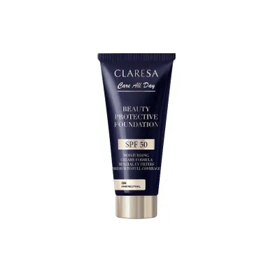 Claresa, Beauty Protective Foundation, nawilżający podkład z filtrem, SPF 50, 0n fair neutral, 30 ml