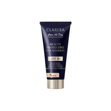 Claresa, Beauty Protective Foundation, nawilżający podkład z filtrem, SPF 50, 1w light warm, 30 ml
