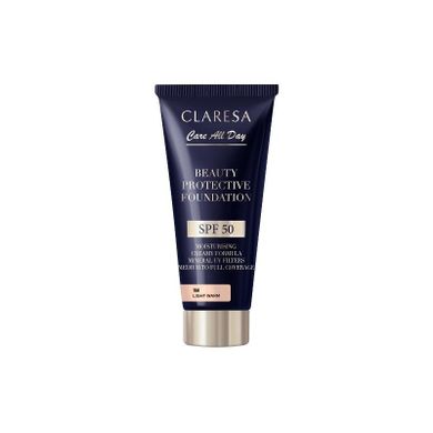 Claresa, Beauty Protective Foundation, nawilżający podkład z filtrem, SPF 50, 1w light warm, 30 ml