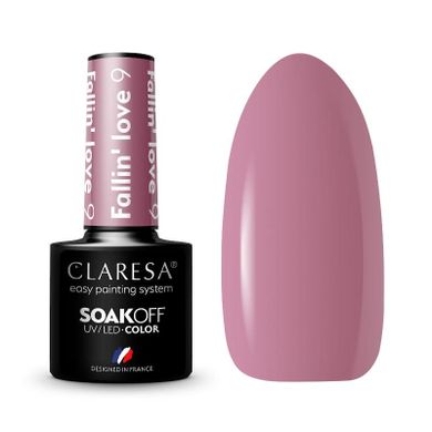 Claresa, Fallin`love, lakier hybrydowy, nr 9, 5g