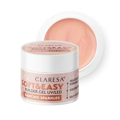 Claresa, Soft&Easy Builder Gel, żel budujący, Dancing Sparkles 45g