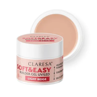 Claresa, Soft&Easy Builder Gel, żel budujący, Light Beige, 90g