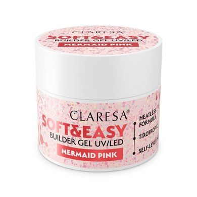 Claresa, Soft&Easy Builder Gel, żel budujący, Mermaid Pink, 45g