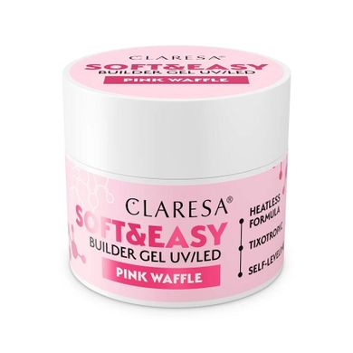 Claresa, Soft&Easy Builder Gel, żel budujący, Pink Waffle, 12g