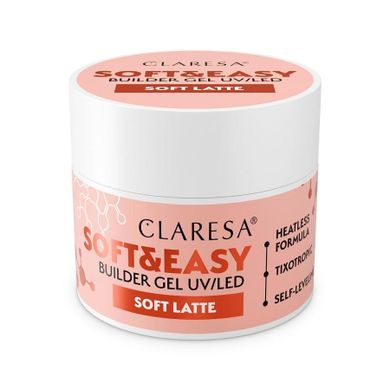 Claresa, Soft&Easy Builder Gel, żel budujący, Soft Latte, 45g