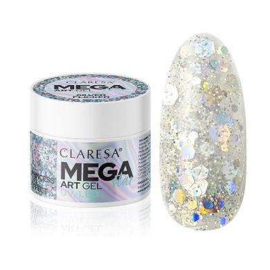 Claresa, żel do zdobień, Megastar Silver Flick, 10g