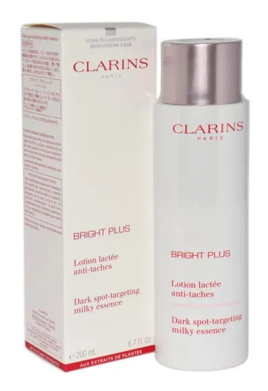 Clarins, Bright Plus Dark Spot-Targeting Milky Essence, esencja rozświetlająca do twarzy, 200 ml