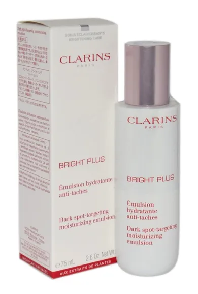 Clarins, Bright Plus Dark Spot-Targeting Moisturizing Emulsion, emulsja nawilżająca do twarzy, 75 ml