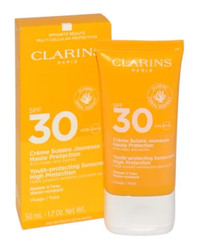 Clarins, Dry Touch Sun Care Cream Face SPF30, krem przeciwsłoneczny do twarzy SPF30, 50 ml