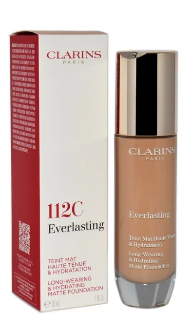 Clarins, Everlasting Foundation, kryjący podkład do twarzy, nr 112C Amber, 30 ml