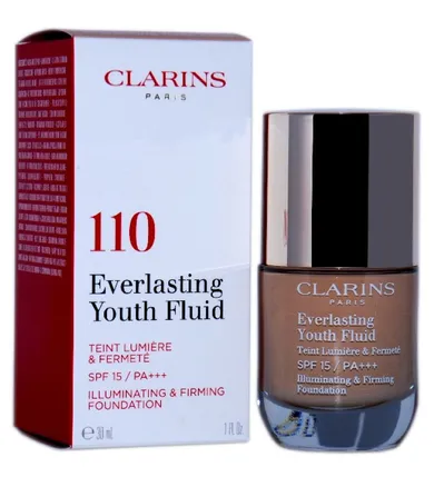 Clarins, Everlasting Youth Fluid, podkład wygładzający, 110 Honey, 30 ml