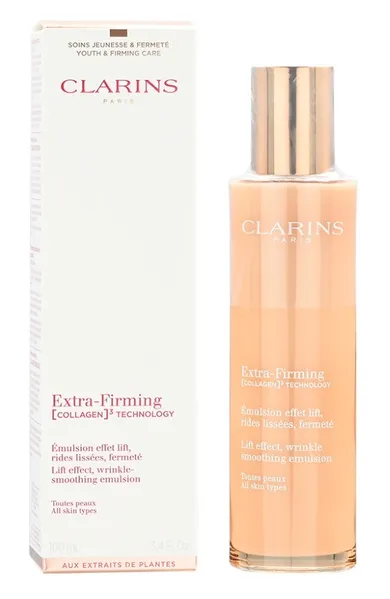 Clarins, Extra Firming Collagen Wrinkle Smoothing Emulsion All Skin Types, wygładzająca emulsja do twarzy, 100 ml