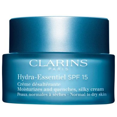 Clarins, Hydra-Essentiel SPF15, aksamitny krem nawilżający do skóry normalnej i suchej, 50 ml