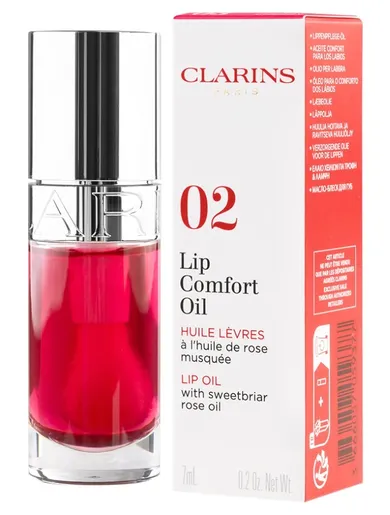 Clarins, Lip Comfort Oil, nawilżający olejek do ust, nr 02, 7 ml