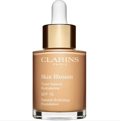Clarins, Skin Illusion Foundation SPF15, nawilżający podkład do twarzy, 108 Sand, 30 ml