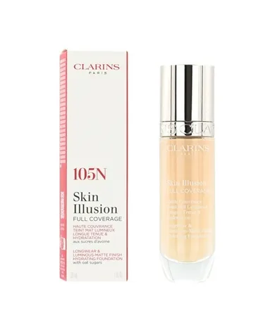Clarins, Skin Illusion Full Coverage Hydrating Foundation, podkład nawilżający do twarzy, 105N, 30 ml