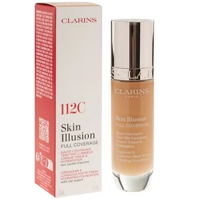 Clarins, Skin Illusion Full Coverage Hydrating Foundation, podkład nawilżający do twarzy, 112C, 30 ml