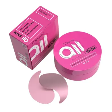 Clavier, All Undereye Skin, nawilżające żelowe płatki pod oczy, 60 szt.