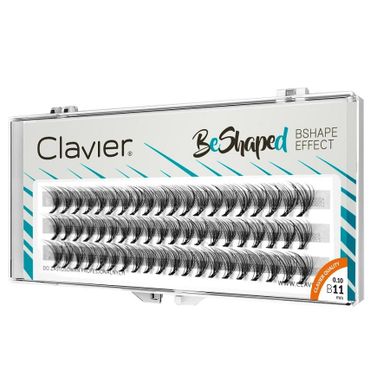 Clavier, BeShaped, jedwabne kępki rzęs skręt B 10D, 11 mm