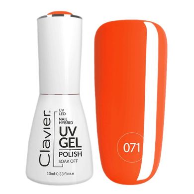Clavier, Luxury, lakier hybrydowy, 071 Orange Soda, 10 ml