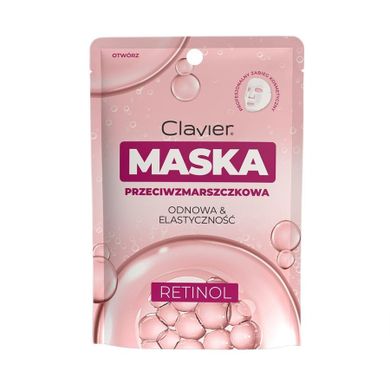 Clavier, maska przeciwzmarszczkowa w płachcie z retinolem, 25 ml