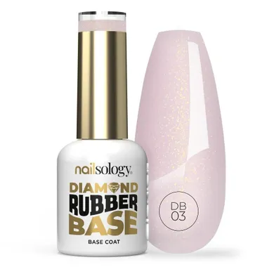 Clavier, Nailsology Diamond Rubber Base, baza hybrydowa, DB03 Rosy Girl, 8 ml