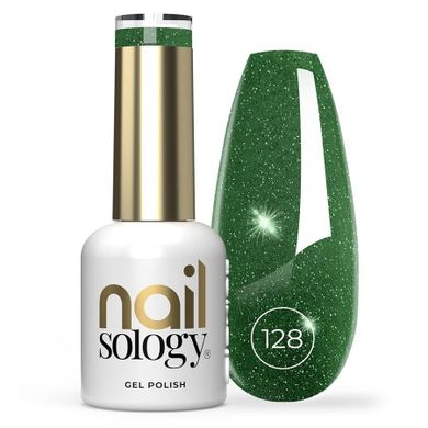 Clavier, Nailsology, lakier hybrydowy z brokatem, 128 Green Twilight, 8 ml