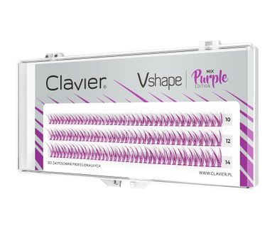 Clavier, Vshape Colour Edition, kępki rzęs, Purple Mix