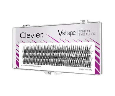 Clavier, Vshape Fishtail Eyelashes, kępki rzęs, 14 mm