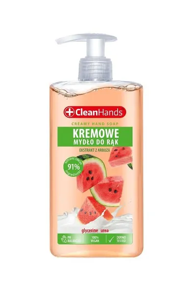 Clean Hands, kremowe mydło w płynie arbuzowe, 300 ml