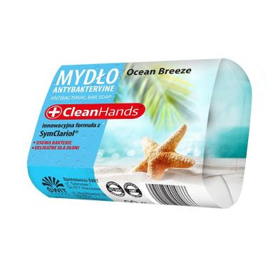 Clean Hands, mydło w kostce antybakteryjne, ocean bryzy, 90 g