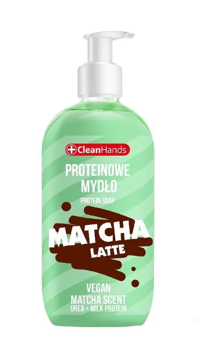 Clean Hands, proteinowe mydło, matcha latte, 500 ml