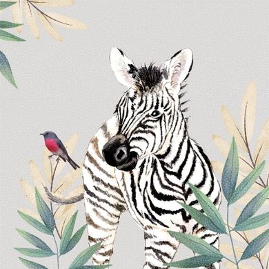 Clear Creations, karnet Swarovski, kwadrat, CL4711 Zebra
