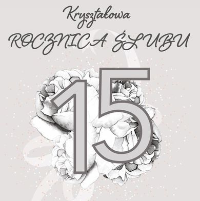 Clear Creations, Swarovski, karnet, kwadrat, Rocznica Ślubu 15