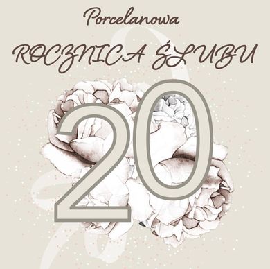 Clear Creations, Swarovski, karnet, kwadrat, Rocznica Ślubu 20